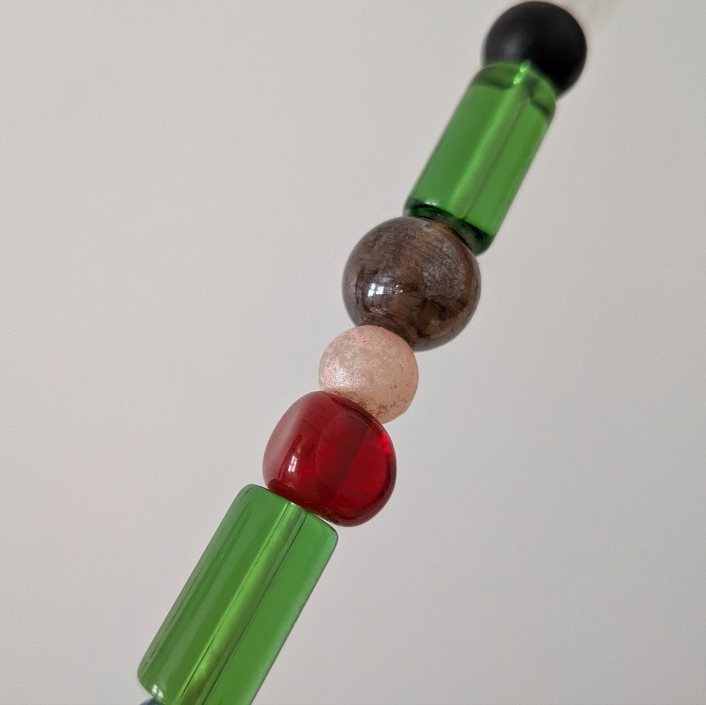 Multicolor Glass Bead Necklace - Picture 7 of 10